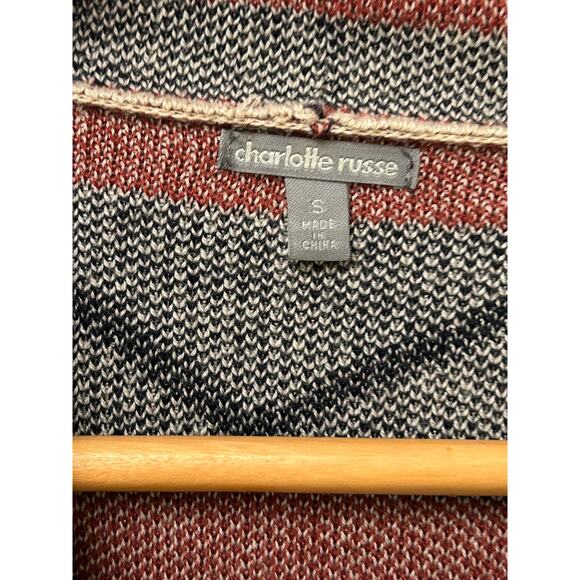 Charlotte Russe Women’s Small Multicolor‎ Open Front Acrylic Cardigan Sweater - Picture 7 of 9